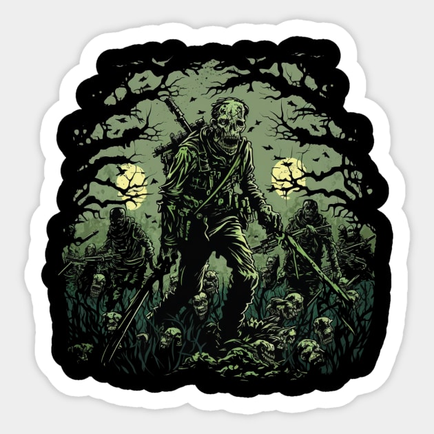 zombies Sticker by horrorshirt